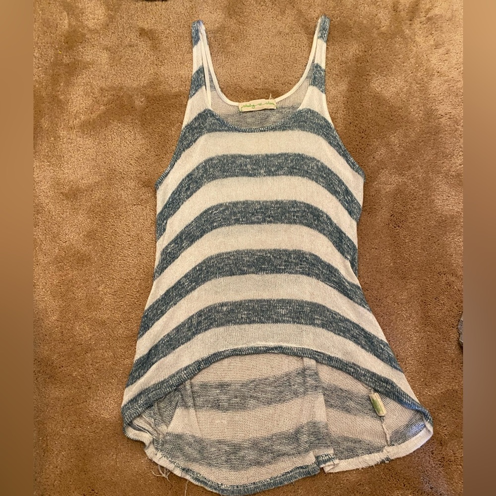 Striped knit tank